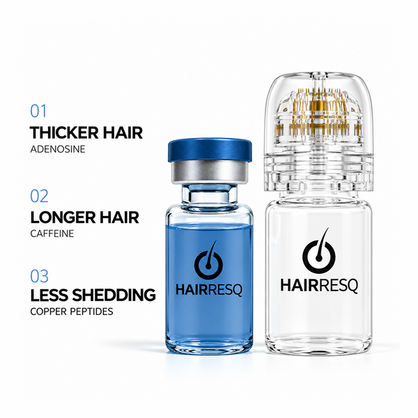 Hair ResQ™ Clinical Regrowth Protocol 2.0 Adenosine + GHK-Cu Targeted Micro-Infusion Delivery For Women