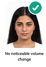 No noticeable volume change